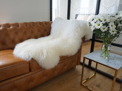 Original, Natural GIANT Rug 50" x 28" White Genuine Natural Sheepskin Rugs Exclusive Rug Throw Rugs Carpet Outdoor Rugs Cheap Rugs S