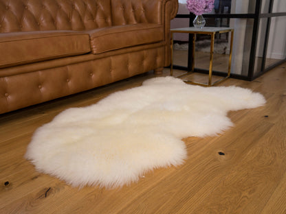 Original, Natural REGULAR young sheep young lamb White Genuine Natural Sheepskin Rug Exclusive rug