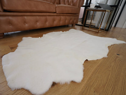 Original, Natural BIG White great Playroom Rug Genuine Natural Sheepskin Rug Exclusive rug