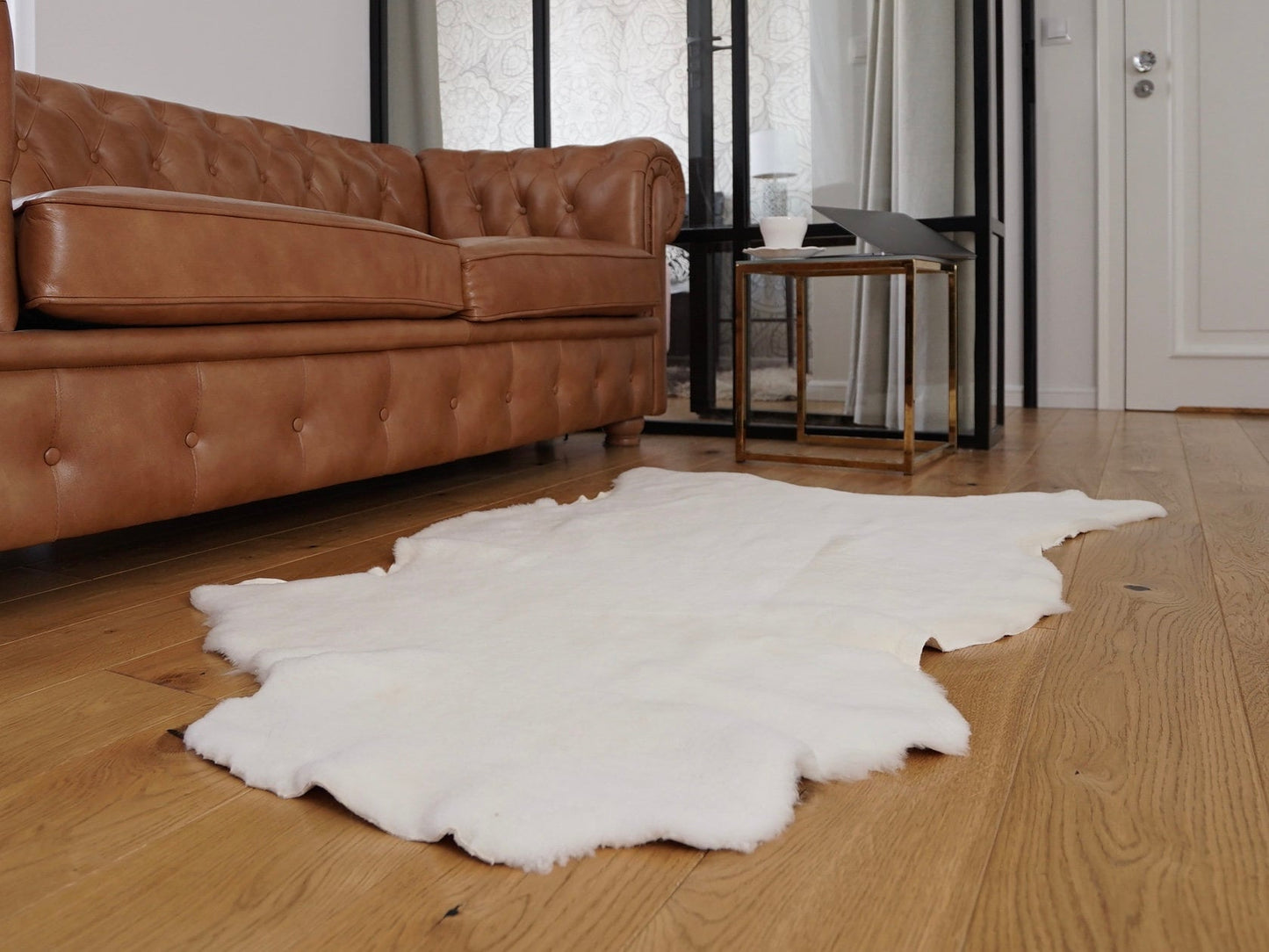 Original, Natural BIG White great Playroom Rug Genuine Natural Sheepskin Rug Exclusive rug