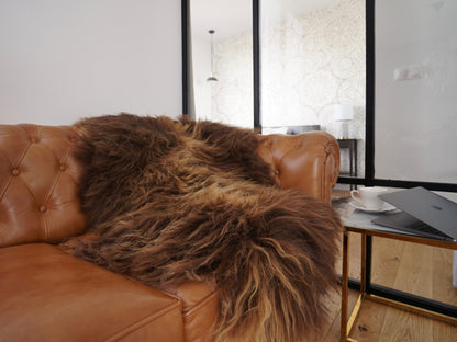 SHEEPSKIN Icelandic  X  Brown Rug Genuine Natural Sheepskin Rug  Rugs Carpet Outdoor Rugs Cheap Rugs Shag Nrown  Rug Thro