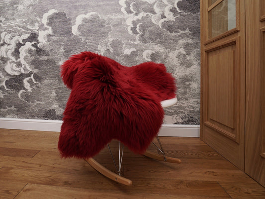 SHEEPSKIN Burgundy   Throw Genuine Leather Red Sheep Skin Decorative rug brown comfy cozy Rug Gray Rugs Carpet Outdoor Rug