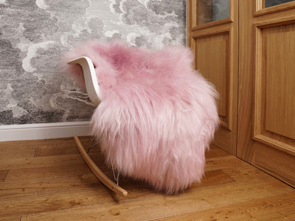 BIG Sheepskin Pink  Rugs Throw Genuine ICELANDIC 50" x 30" Decorative rug Natural comfy rugs outdoor fur rug