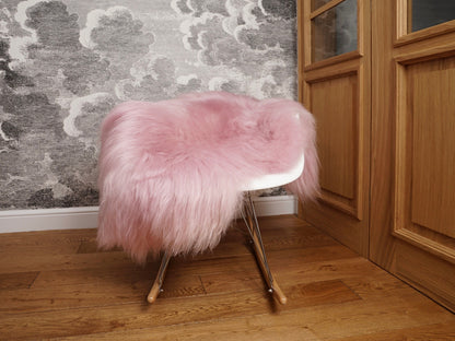 BIG Sheepskin Pink  Rugs Throw Genuine ICELANDIC 50" x 30" Decorative rug Natural comfy rugs outdoor fur rug