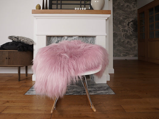 SHEEPSKIN ICELANDIC Pink XXL Rug Genuine Natural Sheepskin Area Rugs Carpet Draped on Chairs Cheap Rugs Shag Area Rug Throw