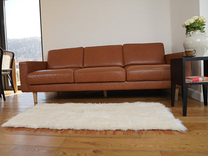 Carpet is hand-woven from sheepskin  Decorative rug Natural comfy, cozy, hair is very thick, shiny !