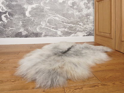 SHEEPSKIN Icelandic Grey  Grey Rug Genuine Natural Sheepskin BAA4 Rug Gray Rugs Carpet Outdoor Rugs Cheap Rugs Shag Grey Gray Rug Thro