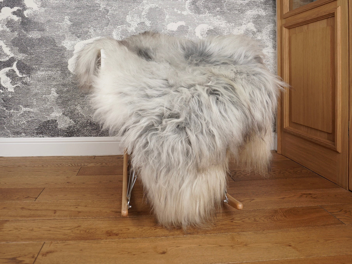 SHEEPSKIN Icelandic Grey  Grey Rug Genuine Natural Sheepskin BZ4 Rug Gray Rugs Carpet Outdoor Rugs Cheap Rugs Shag Grey Gray Rug Thro