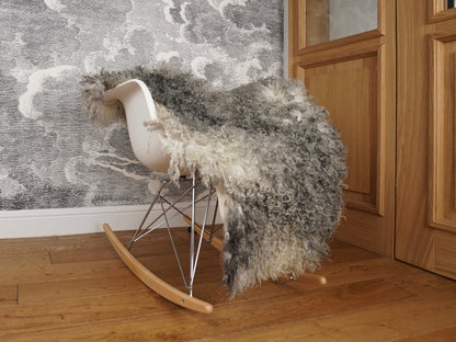 Scandinavian  GOTLAND Sheepskin Grey  Silver X  Luxury Rug XA7 Genuine Natural Sheepskin Rug Gray Rugs Carpet Outdoor Rugs Shag Grey