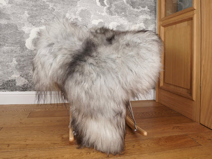 SHEEPSKIN Icelandic Grey  Grey Rug Genuine Natural Sheepskin XB8 Rug Gray Rugs Carpet Outdoor Rugs Cheap Rugs Shag Grey Gray Rug Thro
