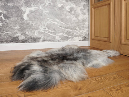 SHEEPSKIN Icelandic Grey  Grey Rug Genuine Natural Sheepskin XE13 Rug Gray Rugs Carpet Outdoor Rugs Cheap Rugs Shag Grey Gray Rug Thro