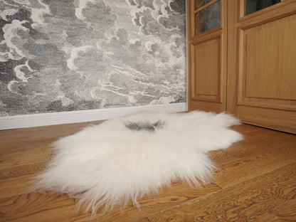 SHEEPSKIN Icelandic White Grey Rug Genuine Natural Sheepskin CD1 Rug Gray Rugs Carpet Outdoor Rugs Cheap Rugs Shag Grey Gray Rug Thro