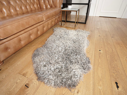 Scandinavian  GOTLAND Sheepskin Grey  Silver  Luxury Rug XF2 Genuine Natural Sheepskin Rug Gray Rugs Carpet Outdoor Rugs Shag Grey