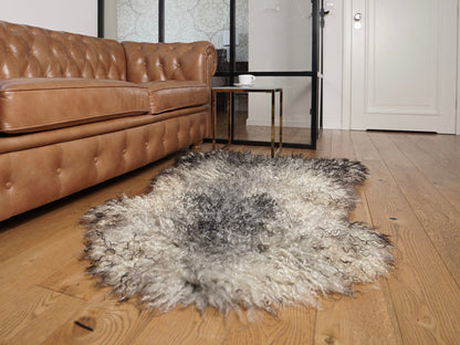 Scandinavian  GOTLAND Sheepskin Grey  Silver  Luxury Rug XE16 Genuine Natural Sheepskin Rug Gray Rugs Carpet Outdoor Rugs Shag Grey