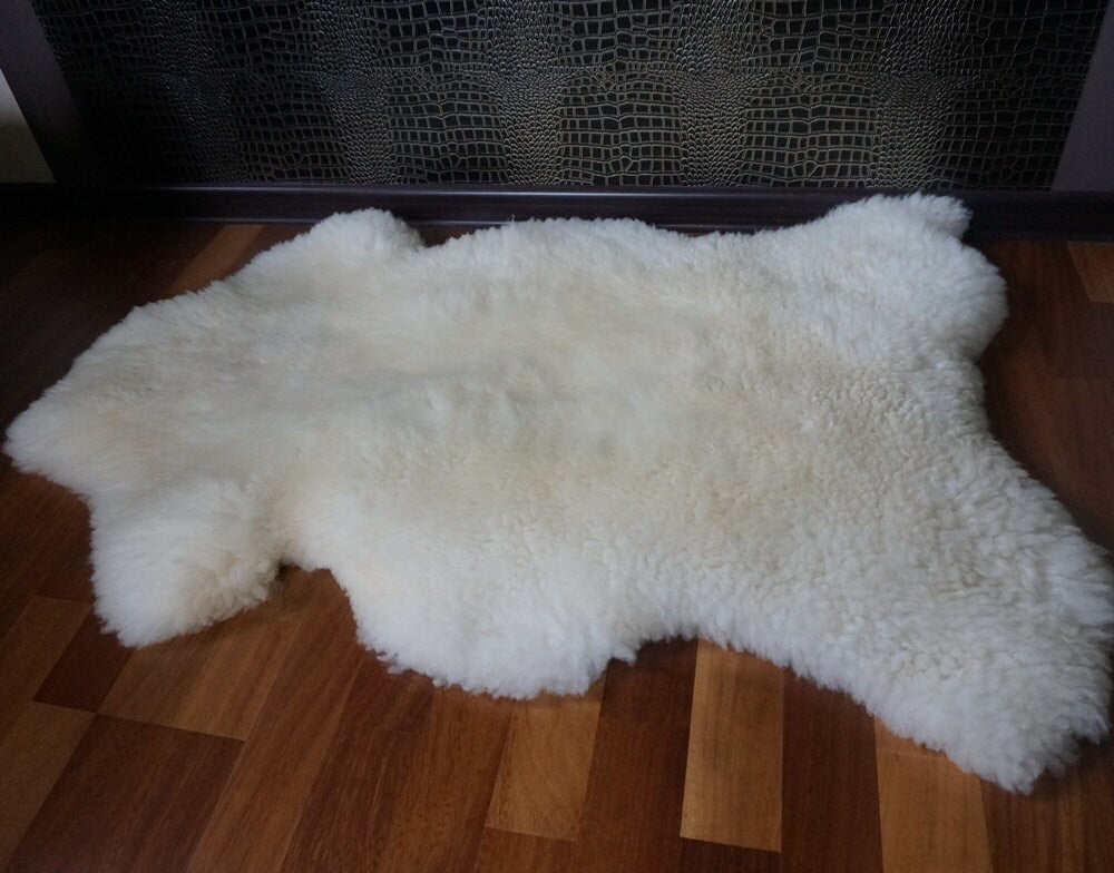 Big Gray Rugs White Sheepskin Rug 46'' x 26'' Sheepskin Throw Cheap Rugs Super Soft Long Fur Shag Rugs, Pelt, Throw Rugs, Scandinavian Style