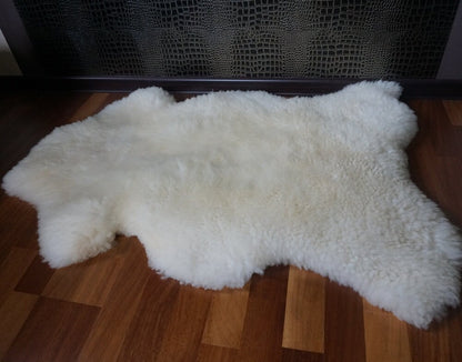 Big Gray Rugs White Sheepskin Rug 46'' x 26'' Sheepskin Throw Cheap Rugs Super Soft Long Fur Shag Rugs, Pelt, Throw Rugs, Scandinavian Style