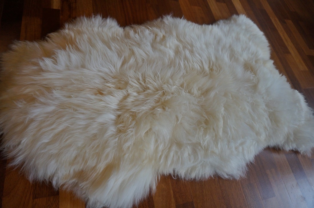 Original GIANT X  50"x 30" White Genuine Natural Sheepskin Rug White Genuine Natural Rugs Rug Throw Rugs Carpet Outdoor Rugs Cheap Rugs