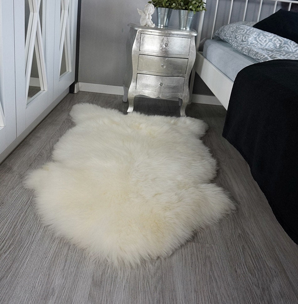 Original BIG X  White Genuine Natural Sheepskin Rugs Exclusive Rug Throw Rugs Carpet Outdoor Rugs Cheap Rugs Shag, Scandinavian Style