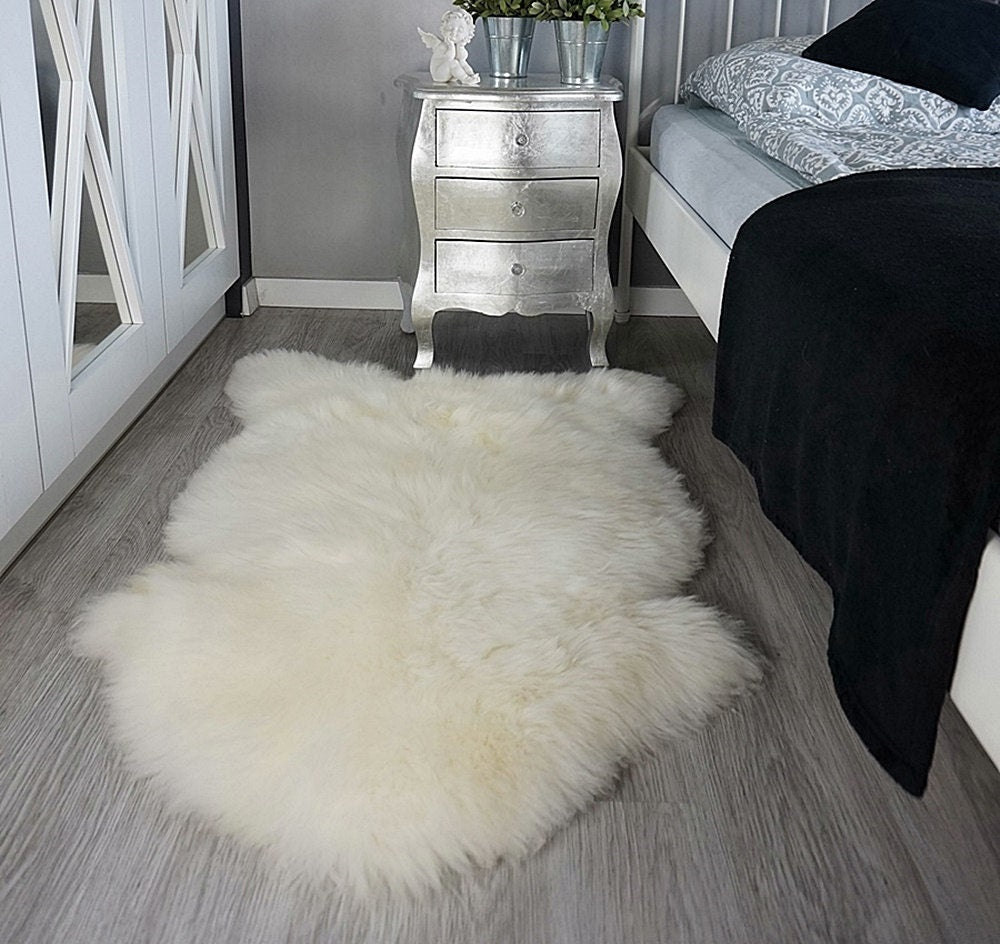 Original BIG X  White Genuine Natural Sheepskin Rugs Exclusive Rug Throw Rugs Carpet Outdoor Rugs Cheap Rugs Shag, Scandinavian Style